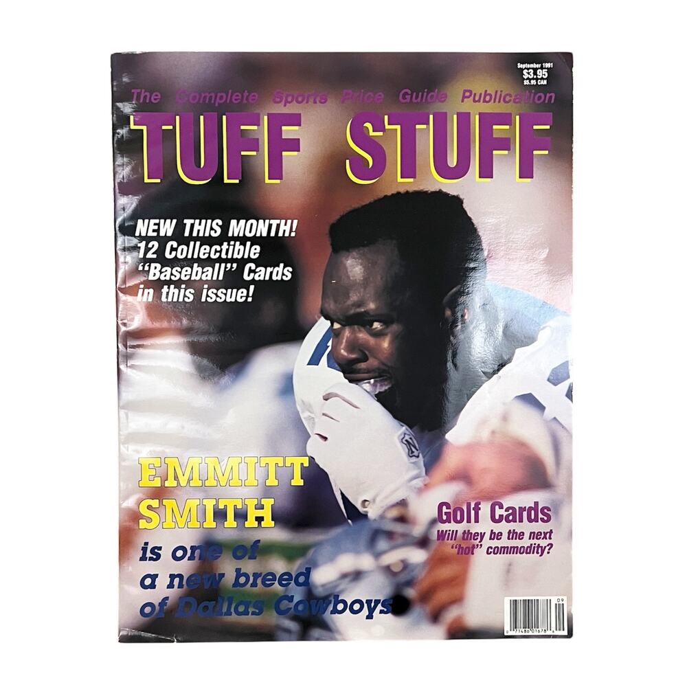 Vintage September 1991 issue of Tuff Stuff Magazine Emmitt Smith Cover
